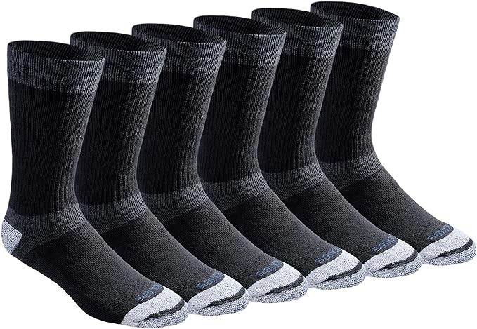 Dickies Men's Dri-tech Moisture Control Max Full Cushion Crew Socks Multipack